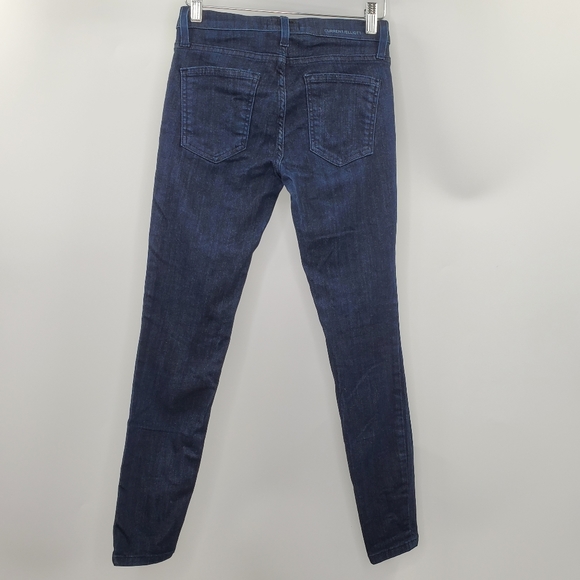 Current/Elliott The Stilleto Rinse Skinny Jeans Dark Wash Blue - Picture 3 of 8